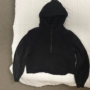 lululemon athletica Black  scuba half zip hoodie sweatshirt